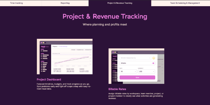 aplicaciones de teletrabajo como TOGGL TRACK