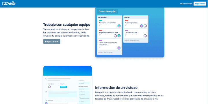 aplicaciones de teletrabajo como TRELLO